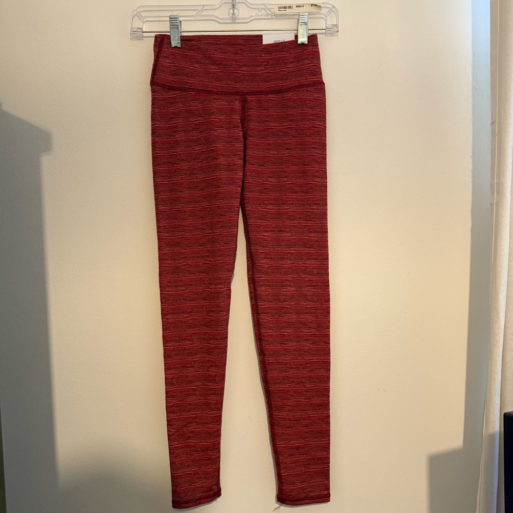 Aerie Red Striped Leggings 7/8 NWT